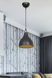 Evlight Tekli Bej Rustik Hasır Salon-Oturma Odası Avize