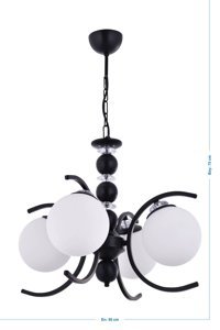 Özgül Aydınlatma Yıldız Tekli Kahverengi Ledli Modern Alüminyum Salon-Oturma Odası Avize