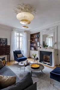 Utku Tasarım Tekli Beyaz Sarkıt Modern Ahşap Salon-Oturma Odası Avize