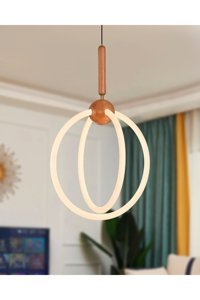 Nzl Lighting Tekli Beyaz Ledli Retro Hasır Salon-Oturma Odası Avize