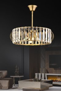 Triolux Tr1A195 Tekli Siyah Modern Alüminyum Salon-Oturma Odası Avize