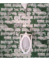 Woodhub Tekli Bej Rattan Rustik Çelik Antre-Hol Avize