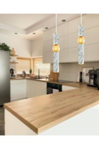 Oia Light Olr63M Raven Tekli Bej Modern Bambu Salon Avize
