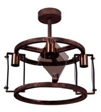 Luna Lighting 4458-32 Tekli Bej Hasır Rustik Metal Salon-Oturma Odası Avize