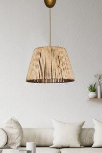 Gökyüzü Panel Tekli Beyaz Plastik Modern Metal Salon-Oturma Odası Avize