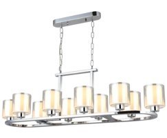 Lambadar Damla Tekli Altın Cam Modern Metal Salon-Oturma Odası Avize