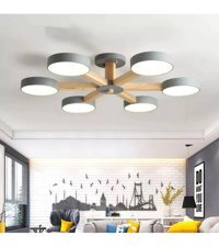 Rmdshop Luna 3'lü Kahverengi Sarkıt Rustik Ahşap Salon-Oturma Odası Avize
