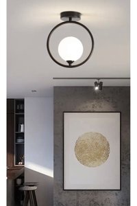Burenze Tekli Altın Kristal Taşlı Modern Metal Salon-Oturma Odası Avize