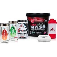 Protouch Nutrition Muz Aromalı 100 Servis Kas Yapıcı Gainer 5000 gr Toz + C-Reaction Kreatin 400 gr + Omega 3-6-9 + Multivitamin