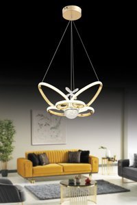 Lumenistanbul Bella 2'li Siyah Sarkıt Modern Plastik Salon-Oturma Odası Avize
