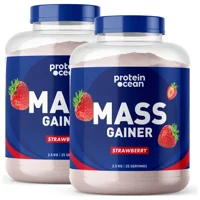 Proteinocean Çilek Aromalı 50 Servis Kas Yapıcı Gainer 2x2500 gr Toz