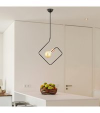 Apliqa Tekli Beyaz Cam Modern Cam Salon-Oturma Odası Avize