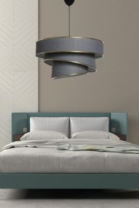 Avizemoda Lale 4'lü Altın Sarkıt Modern Metal Salon-Oturma Odası Avize