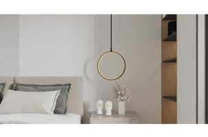 Ey-El Tasarım 3'lü Bej Sarkıt Modern Alüminyum Salon-Oturma Odası Avize