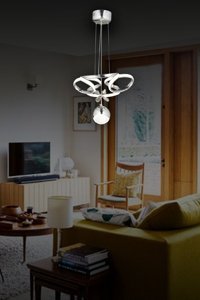 Lucea 8'li Siyah Metal Klasik Metal Salon-Oturma Odası Avize
