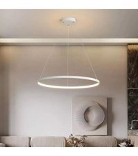 Nisaluce Tekli Altın Sarkıt Modern Cam Salon-Oturma Odası Avize