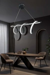 Polataydinlatma 4'lü Altın Şapkalı Klasik Kumaş Salon-Oturma Odası Avize