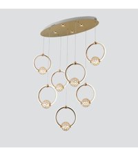 Vk Home Aydınlatma Buket 5'li Beyaz Cam Modern Cam Salon-Oturma Odası Avize