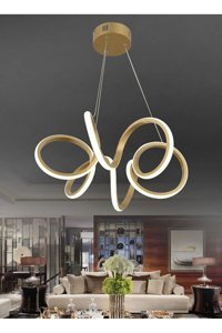 Ömür Avize Tekli Beyaz Cam Modern Cam Salon-Oturma Odası Avize