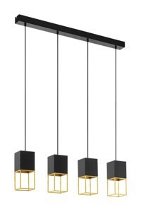 Eglo Almudaina Tekli Siyah Boru Modern Çelik Salon-Oturma Odası Avize
