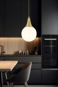 Apliqa Coswell 5'li Siyah Kristal Taşlı Modern Metal Salon-Oturma Odası Avize