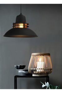 Bubihome Tekli Bej Modern Hasır Salon Avize