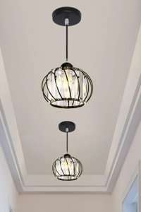 Tt Aydınlatma Tt004-Sy Tekli Siyah Ledli Modern Alüminyum Salon-Oturma Odası Avize