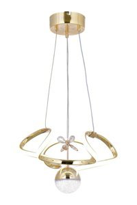 Fico Home Kelebekli 4'lü Sarı Kumandalı Ledli Modern Metal Salon-Oturma Odası Avize