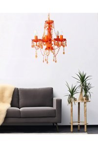 Ultra Home Tekli Bej Kristal Taşlı Modern Metal Antre-Hol Avize
