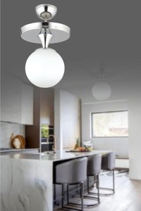Şenay Aydınlatma Tekli Gri Kumaş Modern Kumaş Salon-Oturma Odası Avize