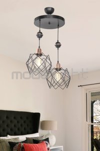 Mila Aydınlatma 4'lü Siyah Ledli Modern Alüminyum Salon-Oturma Odası Avize