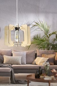 Begüsa Elista Tekli Turuncu Cam Modern Metal Oturma Odası Avize
