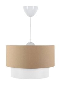 Viesteknoloji Moder Tekli Kahverengi Pasta Modern Kumaş Salon-Oturma Odası Avize