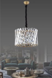 Hmydesign Mdrn-45 Tekli Kırmızı Sarkıt Modern Kumaş Salon-Oturma Odası Avize