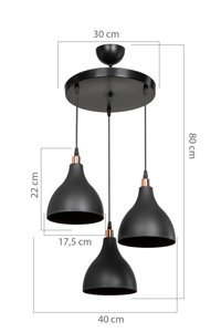 Luna Lighting 2'li Sarı Plafonyer Modern Metal Salon-Oturma Odası Avize
