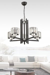 Eslight Açelya Tekli Bej Pasta Modern Kumaş Salon-Oturma Odası Avize