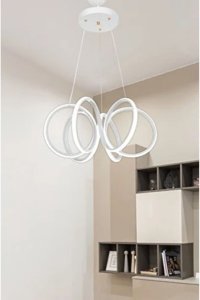 Harnelli 4'lü Pembe Modern Alüminyum Salon-Oturma Odası Avize