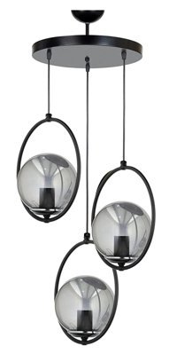 Avizade 3'lü Altın Kristal Taşlı Modern Metal Salon-Oturma Odası Avize