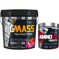 Bigjoy Sports +Gh Factors Çilek Aromalı 50 Servis Kas Yapıcı Karbonhidrat 5000 gr Toz + Bigjoy Aminobig 330 Tablet