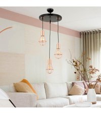 Apliqa Cemre 6'lı Gri Sarkıt Modern Metal Salon-Oturma Odası Avize