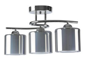 Avizehome Bisiklet 3'lü Beyaz Sarkıt Modern Krom Salon-Oturma Odası Avize