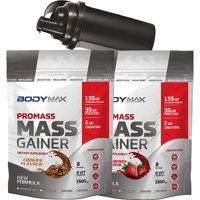 Body Maxx Çikolata - Kurabiye Aromalı 16 Servis Kilo Aldırıcı Gainer 2x1500 gr Toz + Shaker
