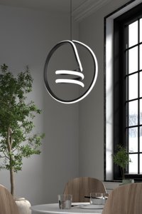 Eglo Rondo Tekli Beyaz Küre Modern Çelik Salon-Oturma Odası Avize