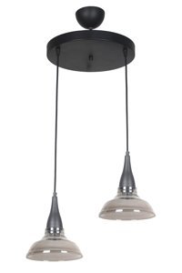Fer Avize 2'li Beyaz Plafonyer Modern Krom Salon-Oturma Odası Avize
