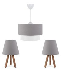 Art&Gift Tekli Siyah Sarkıt Modern Kumaş Salon-Oturma Odası Avize