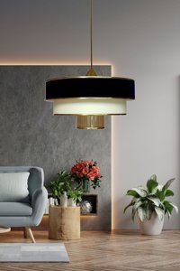 Eray Aydınlatma 7'li Sarı Ledli Modern Metal Salon-Oturma Odası Avize