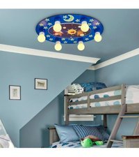 Osc Home 7'li Altın Küre Eskitme Metal Salon-Oturma Odası Avize