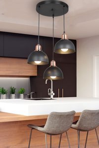Fiyakalı Ürünler Atölyesi 3'lü Metalik Kristal Taşlı Modern Krom Salon-Oturma Odası Avize
