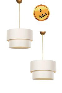 Bamyum Champion 2'li Gri Sarkıt Modern Metal Salon-Oturma Odası Avize