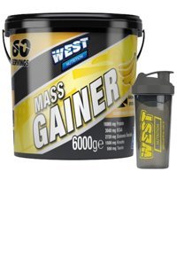 West Nutrition Muz Aromalı 60 Servis Kilo Aldırıcı Gainer 6000 gr Toz